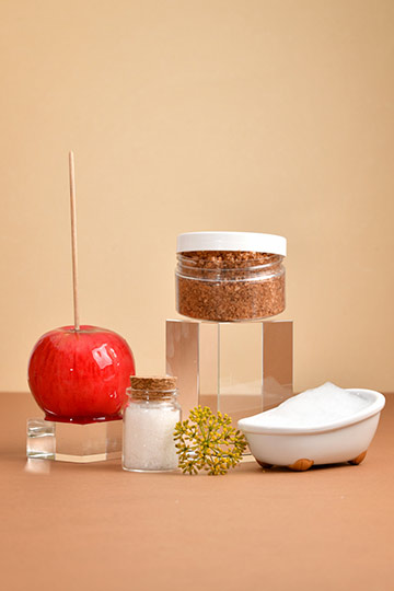 Sels de bain relaxants pomme d'amour