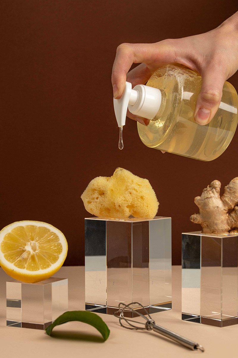 Recette cosmétique gel douche citron & gingembre